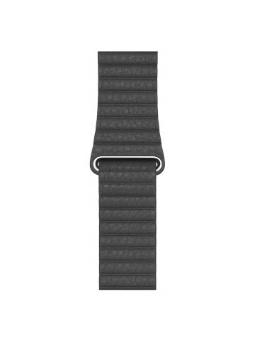 44mm Black Leather Loop - Large