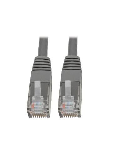 Tripp Lite Premium Cat5/5e/6 Gigabit Molded Patch Cable, 24 AWG, 550 MHz/1 Gbps (RJ45 M/M), Grey, 3.05 m