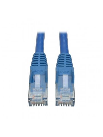 Tripp Lite Cat6 Gigabit Snagless Molded UTP Patch Cable (RJ45 M/M) - Blue, 0.31 m (1-ft.)