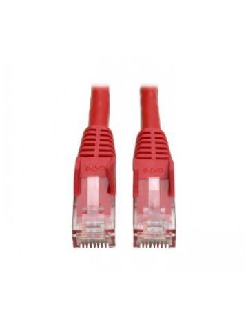 Tripp Lite Cat6 Gigabit Snagless Molded Patch Cable (RJ45 M/M) - Red, 0.31 m