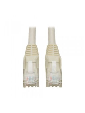 Tripp Lite Cat6 Gigabit Snagless Molded Patch Cable (RJ45 M/M) - White, 1-ft.