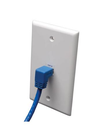 Tripp Lite N204-005-BL-DN Down-Angle Cat6 Gigabit Molded UTP Ethernet Cable (RJ45 Right-Angle Down M to RJ45 M), Blue, 5 ft. (1.52 m)