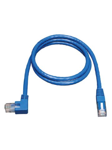 Tripp Lite Cat6 Gigabit Molded Patch Cable (RJ45 Left Angle M to RJ45 M) - Blue, 1.52 m