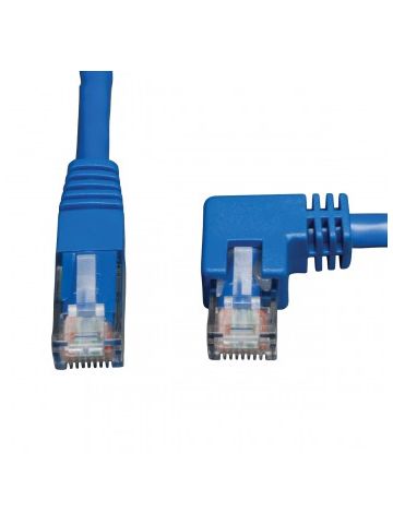 Tripp Lite Cat6 Gigabit Molded Patch Cable (RJ45 Right Angle M to RJ45 M) - Blue, 1.52 m