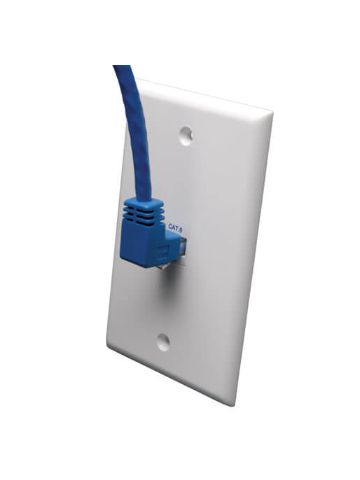 Tripp Lite Cat6 Gigabit Molded Patch Cable (RJ45 Right Angle Up M to RJ45 M) - Blue, 1.52 m