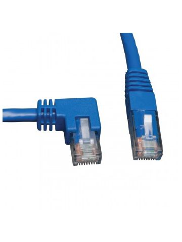Tripp Lite Cat6 Gigabit Molded Patch Cable (RJ45 Left Angle M to RJ45 M) - Blue, 3.05 m
