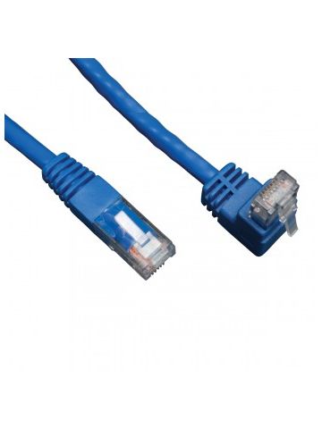 Tripp Lite Cat6 Gigabit Molded Patch Cable (RJ45 Right Angle Up M to RJ45 M) - Blue, 3.05 m