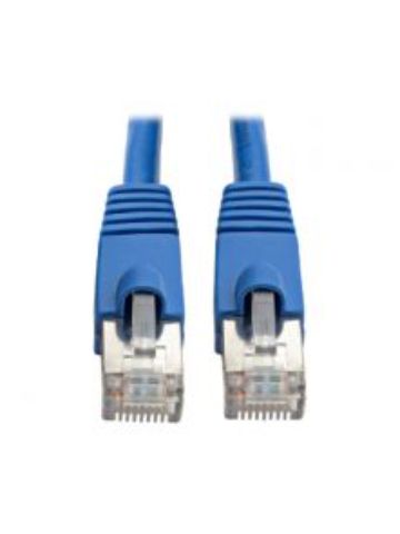 Tripp Lite Augmented Cat6 (Cat6a) Shielded (STP) Snagless 10G Certified Patch Cable, (RJ45 M/M) - Blue 0.31 m (1-ft.)