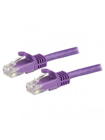 StarTech.com 15m Purple Gigabit Snagless RJ45 UTP Cat6 Patch Cable - 15 m Patch Cord