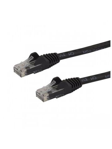 StarTech.com 0.5m Black Gigabit Snagless RJ45 UTP Cat6 Patch Cable - 0.5m Patch Cord