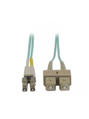 Tripp Lite 10Gb Duplex Multimode 50/125 OM3 LSZH Fiber Patch Cable (LC/SC) - Aqua, 2M