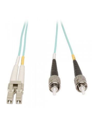 Tripp Lite 10Gb Duplex Multimode 50/125 OM3 LSZH Fiber Patch Cable (LC/ST) - Aqua, 5M