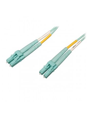Tripp Lite 10Gb/100Gb Duplex Multimode 50/125 OM4 LSZH Fiber Patch Cable (LC/LC) - Aqua, 1M