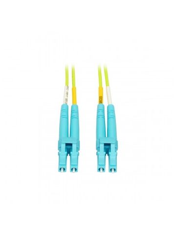 Tripp Lite LC to LC Multimode Duplex Fiber Optics Patch Cable, 1 Meter - 100Gb, 50/125, OM5, LC/LC, Lime Green