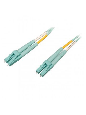 Tripp Lite 10Gb/100Gb Duplex Multimode 50/125 OM4 LSZH Fiber Patch Cable (LC/LC) - Aqua, 2M