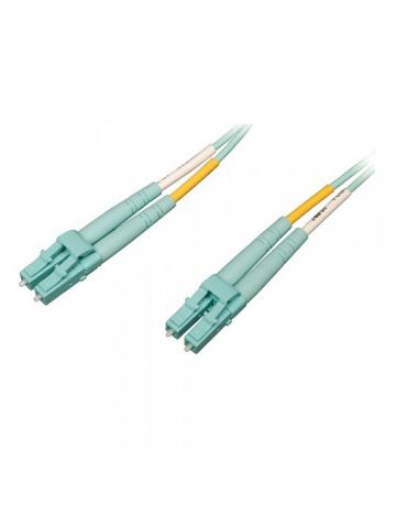 Tripp Lite 10Gb/100Gb Duplex Multimode 50/125 OM4 LSZH Fiber Patch Cable (LC/LC) - Aqua, 10M