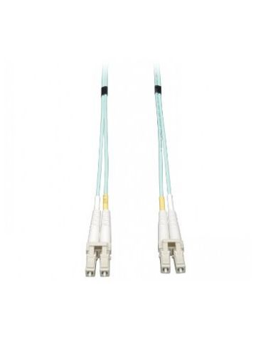 Tripp Lite 10Gb Duplex Multimode 50/125 OM3 LSZH Fiber Patch Cable, (LC/LC) - Aqua, 10M