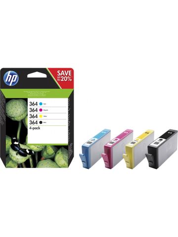 HP N9J73AE/364 Ink cartridge multi pack Bk,C,M,Y, 4x300 pages ISO/IEC 24711 Pack=4 for HP PhotoSmart B 110/C 309/D 5460/Plus/Premium