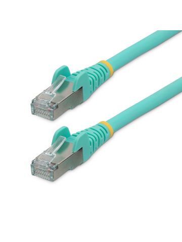 StarTech.com 10m CAT6a Ethernet Cable - Aqua - Low Smoke Zero Halogen (LSZH) - 10GbE 500MHz 100W PoE++ Snagless RJ-45 w/Strain Reliefs S/FTP Network Patch Cord