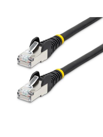 StarTech.com 10m CAT6a Ethernet Cable - Black - Low Smoke Zero Halogen (LSZH) - 10GbE 500MHz 100W PoE++ Snagless RJ-45 w/Strain Reliefs S/FTP Network Patch Cord