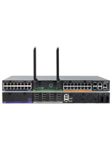 ZPE Nodegrid Net Services Router NSR Chassis, Dual AC, 4-Core Intel CPU, Backplane Switch, 8GB DDR4, 32GB encrypted solid-state MSATA, 5 slots, 2 SFP+, 2 USB 2.0, 1 USB 3.0, 2 GbE, 1 HDMI, 1 console