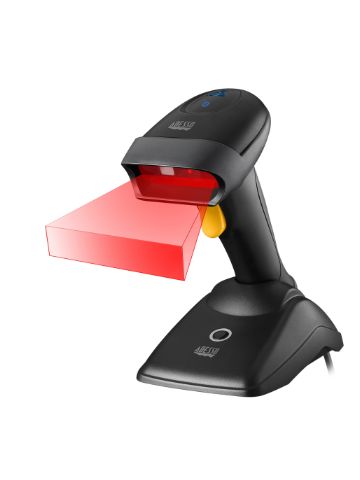 Adesso NuScan 2500TB - Bluetooth Spill Resistant Antimicrobial 2D Barcode Scanner with Charging Crad