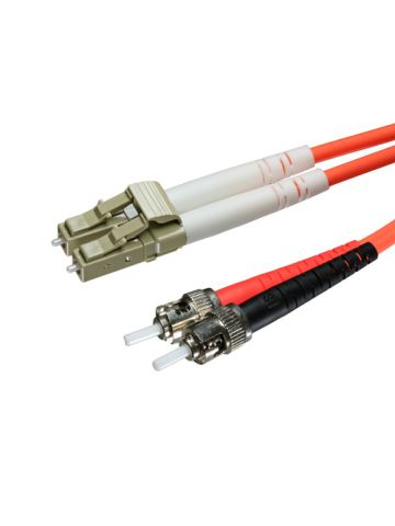 Cablenet 2m OM3 50/125 LC-ST Duplex Orange LSOH Fibre Patch Lead