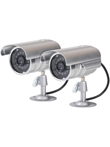 ProperAV Aluminium Pack of 2 dummy security camera