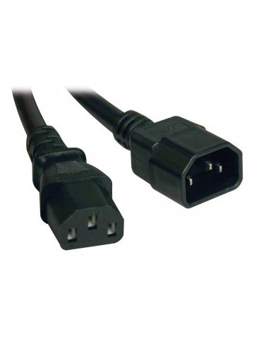 Tripp Lite Standard Computer Power Extension Cord Lead Cable, 10A, 18AWG (IEC-320-C14 to IEC-320-C13), 0.91 m (3-ft.)