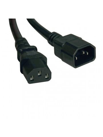 Tripp Lite Standard Computer Power Extension Cord Lead Cable, 10A, 18AWG (IEC-320-C14 to IEC-320-C13), 1.22 m (4-ft.)