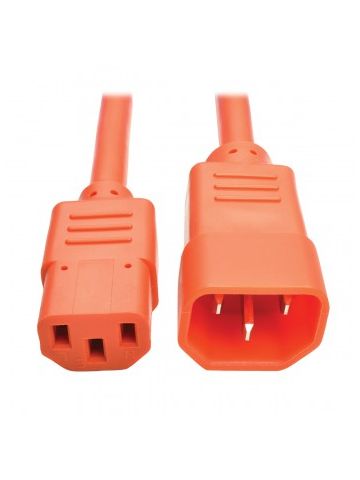 Tripp Lite Standard Computer Power Extension Cord, 10A, 18 AWG (IEC-320-C14 to IEC-320-C13), Orange, 1.83 m