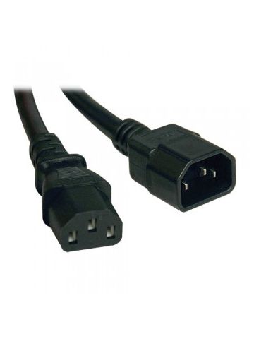 Tripp Lite Heavy-Duty Power Extension Cord Lead Cable, 15A, 14AWG (IEC-320-C14 to IEC-320-C13), 0.91 m (3-ft.)