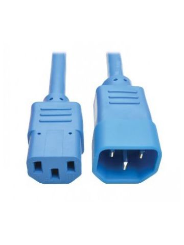 Tripp Lite Heavy-Duty Power Extension Cord, 15A, 14 AWG (IEC-320-C14 to IEC-320-C13), Blue, 1.83 m