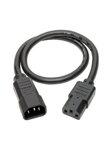 Tripp Lite Heavy-Duty Power Extension Cord Lead Cable, 15A, 14AWG (IEC-320-C14 to IEC-320-C13), 45.72 cm