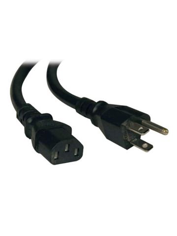 Tripp Lite Universal Computer Power Cord Lead Cable, 13A, 16AWG (NEMA 5-15P to IEC-320-C13), 2.43 m (8-ft.)