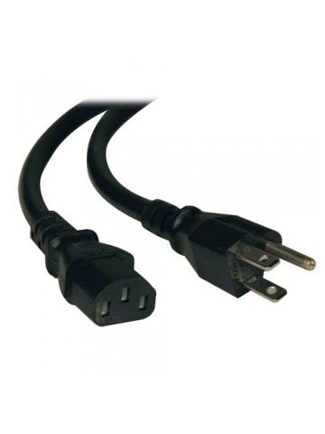 Tripp Lite Heavy-Duty Computer Power Cord Lead Cable, 15A, 14AWG (NEMA 5-15P to IEC-320-C13), 3.66 m (12-ft.)