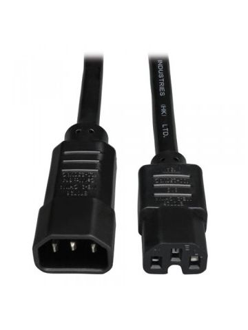 Tripp Lite Heavy-Duty Computer Power Cord Lead Cable, 15A, 14AWG (IEC-320-C14 to IEC-320-C15), 3.05 m (10-ft.)