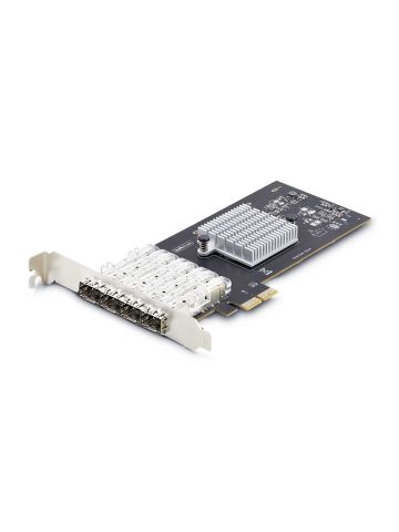 StarTech.com 4-Port GbE SFP Network Card, PCIe 2.0 x2 (x4, x8, x16 Compatible), Intel I350-AM4 4x 1GbE Controller, 1000BASE Copper/Fiber Optic, Desktop/Server Quad-Port Gigabit Ethernet NIC - Windows & Linux