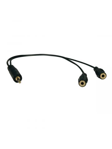 Tripp Lite P313-001 3.5mm Mini Stereo Cable adapter Y Splitter for Speakers and Headphones (M to 2x F) 1 ft. (0.31 m)