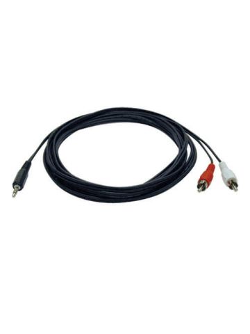 Tripp Lite P314-006 3.5 mm Mini Stereo to RCA Audio Y Splitter Adapter Cable (M/2xM), 6 ft. (1.8 m)