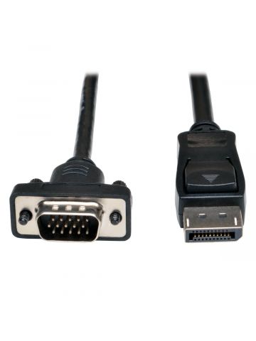 Tripp Lite P581-006-VGA-V2 DisplayPort 1.2 to VGA Active Adapter Cable (DP with Latches to HD15 M/M), 6 ft. (1.8 m)