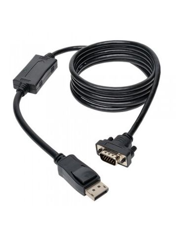 Tripp Lite DisplayPort 1.2 to VGA Active Adapter Cable, DP with Latches to HD15 (M/M), 1920 x 1200 / 1080p, 3.05 m (10-ft.)