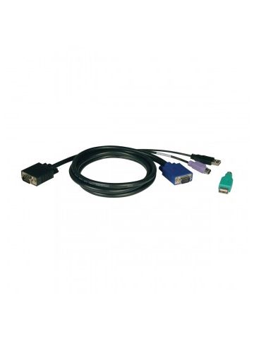 Tripp Lite USB/PS2 Combo Cable Kit for NetController KVM Switches B040-Series and B042-Series, 3.05 m