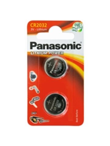 Panasonic PANACR2032-B2 Lithium Pack of 2 Coin Cell Batteries