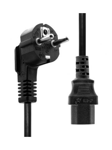 ProXtend Angled Type F (Schuko) to C13 Power Cable, Black 0.5m