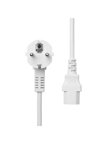 ProXtend Angled Type F (Schuko) to C13 Power Cable, White 5m