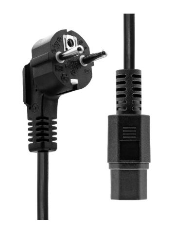 ProXtend Angled Type F (Schuko) to C15 Power Cord Black 3m