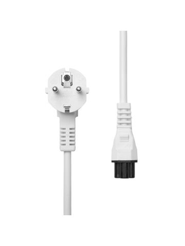 ProXtend Angled Type F (Schuko) to C5 Power Cable, White 5m