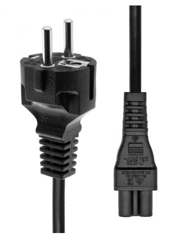 ProXtend Type F (Schuko) to C5 Power Cord Black 3m