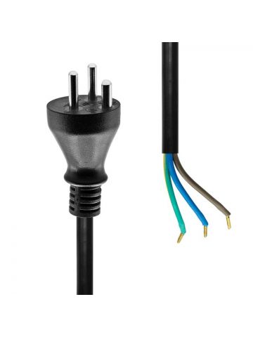 ProXtend Type K (Denmark) to Open End Power Cord Black 1m